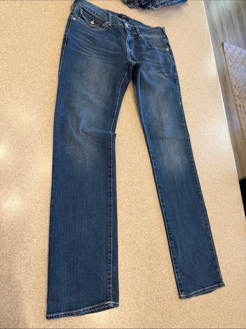True Religion Blue Ricky Relaxed Straight size 30X33 no distressing